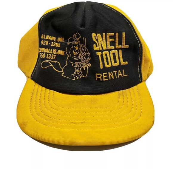 Vintage Snell Tool Rental Albany Corvallis Oregon Snapback Trucker Hat Cap - Picture 2 of 6